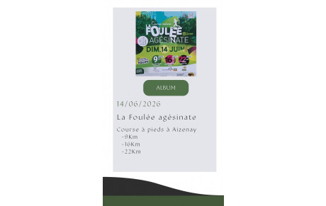 ✨️LA FOULEE AGESINATE 2026✨️
